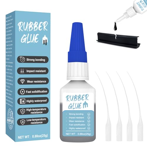 25g Rubber Glue - Strongest Instant Rubber Adhesive, Strong Bond, Waterproof, UV Resistant, Suitable for Tyres, Boots, Belts & DIY Crafts
