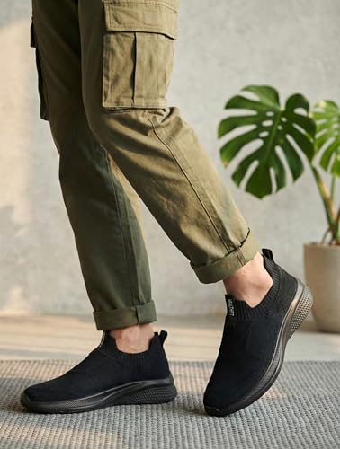 Image of HEALTH FIT Extra Soft Sports Shoes with Memory Foam Comfortable & Lightweight Breathable Without Lace for Walking Jogging Gym Shoes Cushion Casual Regular Wear Shoes for Men's Gent's HF728
