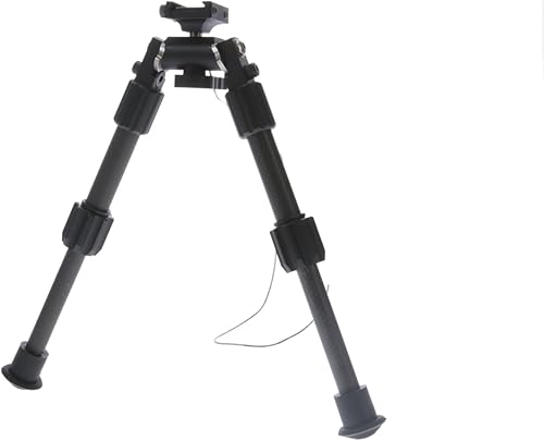 TRUGLO Tac Pod Carbon Pro - Bípode de rifle portátil ajustable ligero y duradero con base pivotante, estilo de montaje y opciones de longitud de