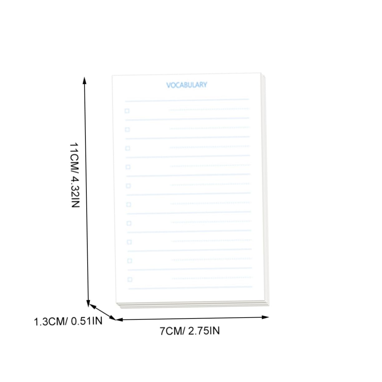 OSALADI 3 Pezzi blocco note del libro di parole minuscolo taccuino pianura taccuino tascabile pastiglie misurare comodi taccuini piccoli quaderni quaderno dello studente Memo Blocco Carta