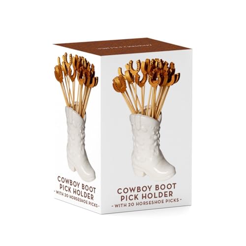 Two's Company Cowboy Boot Cocktail Picks (20) in Gift Box