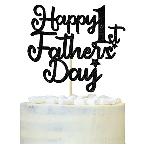 Happy 1st Father's Day Cake Topper, First Father's Day Cake Decor, Best Dad Ever/Super Dad, Happy Dad's Day Birthday Party Decorations Supplies