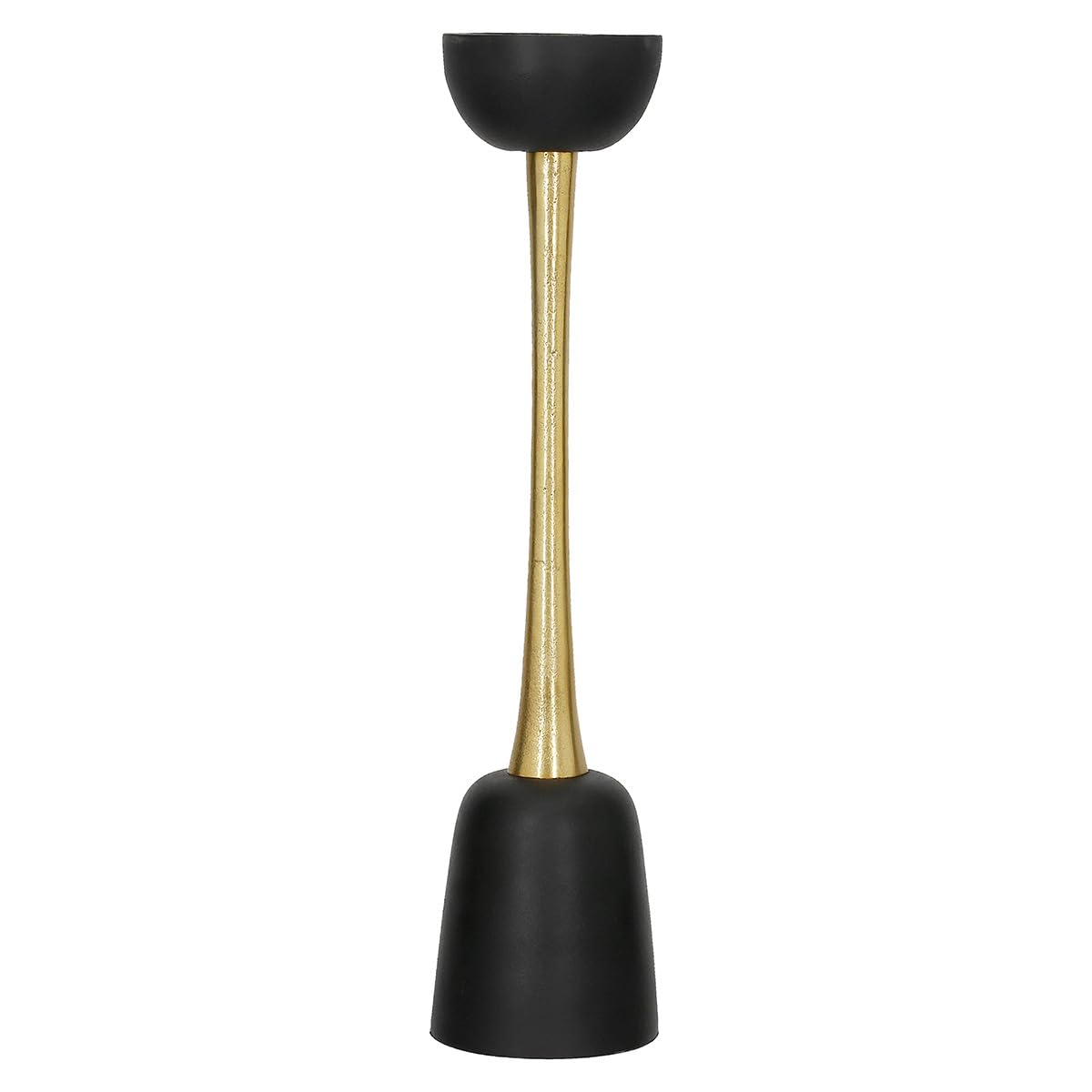 GILDE Kerzenleuchter Dora aus Aluminium - schwarz - Höhe 53cm x Breite 10cm - Stumpenkerzenhalter