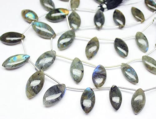 Labradorite fire perles de nacre naturelle en marquise de 15 à 22mm pour création DIY