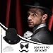 Jadive 6 Pcs 1920s Mens Accessories Gentleman Costume for Men Gentlemen Costume Hat Round Head Scepter Magnifying Glass Necklace Bow Tie Gloves Beard for Wedding Cosplay Party