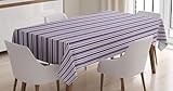 Tizhweqo Mantel Mesa Rectangular Raya, Manteles Antimanchas Púrpura, 3D Impresión Mantel Impermeable Lavable para Cocina Salón Comedor, 140x260 cm Q/P4299