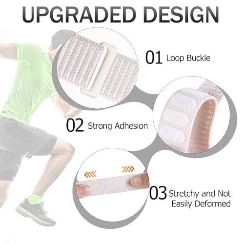 Image of Ankle /Arm Band Compatible with Apple Watch 49mm 46mm 45mm 44mm 42mm 41mm 40mm 38mm, Breathable Nylon Armband for IWatch SE Ultra Series 10 9 8 7 6 5 4 3 2 1, Stretchy Ankle Strap for Women Men