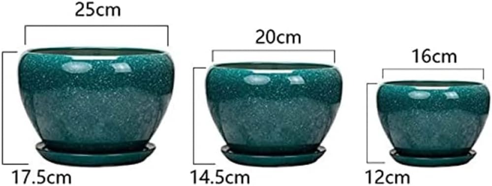 Doniczka na rośliny, fioletowa, gliniana, 16 cm i 20 cm wysokości, do bonsai, drzew i ogrodu, trwała, wszechstronna, do użytku wewnątrz i na zewnątrz, stylowy pojemnik do dekoracji domu