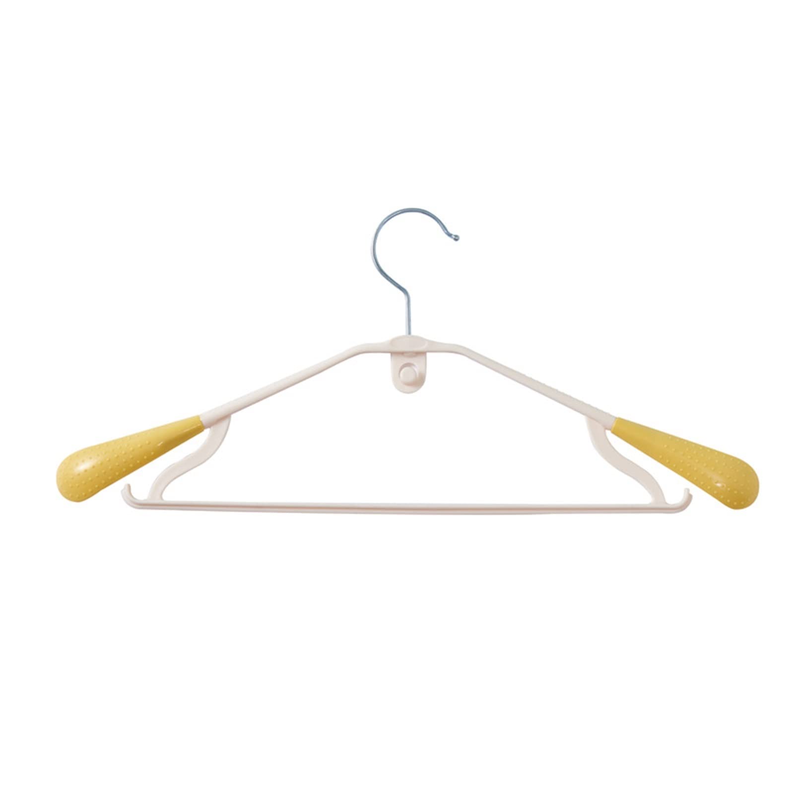 NGDFGR 10Pcs Multifunctional Clothes Drying Rack Bold With Hanger Clothing Rack Clothes Hanger Seamless Plastic Hanger Skirt Hangers (D 2),D-2-yellow-10pcs