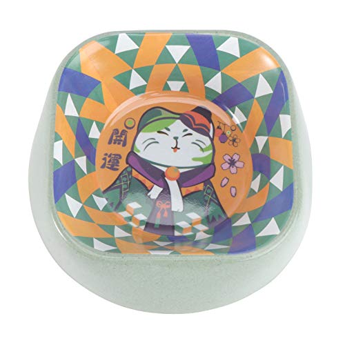 Tigela de fibra de bambu para animais de estimação e tigela de comida para cães (estilo de cor aleat
