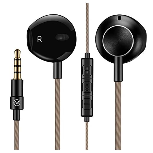Earbuds for Apple, HiFi Bass Stereo Sound - Noise Cancelling Metal Earphones with Microphone - Remote Volume Control 3.5 mm Jack | Wired in Ear Headphones for iPhone, iPad, iPod, Samsung, Mac (Black)