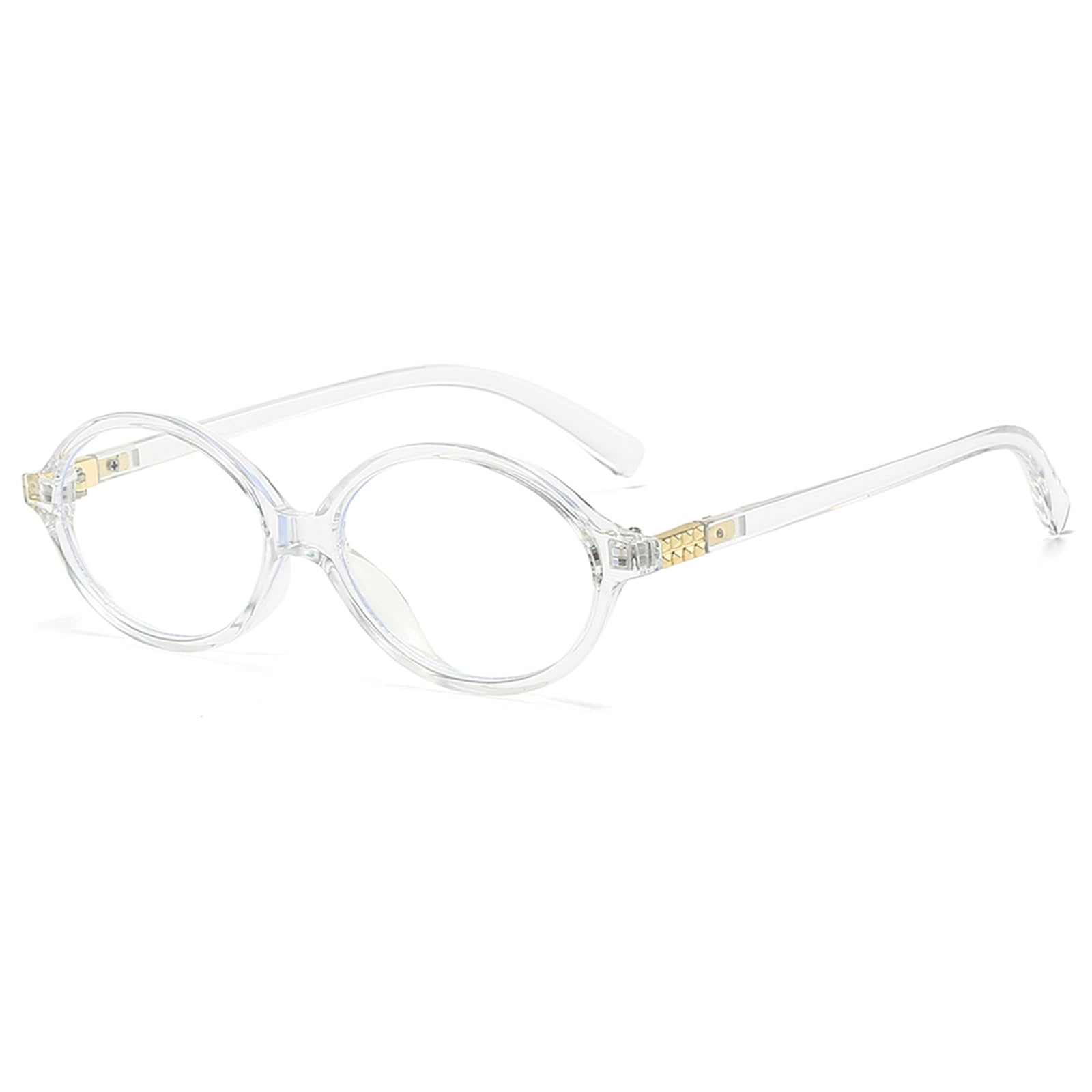 Oval Retro Blue Light Blocking Glasses for Women Men Vintage Fashion 90s Small Face Computer Screen Gaming TV Phones Anti Eyestrain &amp; UV Glare Glasses Non-prescription