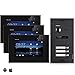 Produktbild BALTER EVO Video Türsprechanlage, Touchscreen, 7 Zoll Monitor Schwarz, Türstation für Mehrfamilienhaus Schwarz, 2-Draht BUS, 150° Weitwinkel-Kamera (3 Familienhaus (3 Klingel), Mit App)