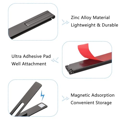 Image of 2PCS Kickstand for Mobile, Folding Invisible Portable Metal Cell Phone Stand Holder for Desk, Phone Back Holder Grip, Compatible with iPhone, Samsung and All Cellphones
