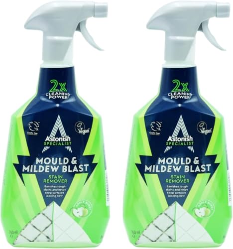 Astonish Specialist Extra Strength Mould & Mildew Stain Blaster Spray for Fast Mould Removal 2 x 750ml