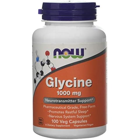 Now Foods Glycine Capsules, 1000 mg, 100-Count Cover