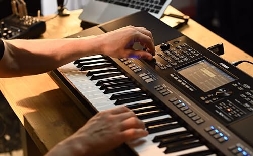 Image of Yamaha 61-Key Arranger Keyboard, Multiple Styles and Voices, Assignable Live Control Knobs PSRSX720+ | 61 Keys, 1, 450 Styles, 2 Assignable Live Control Knobs, 7-Inch Touchscreen, 16-Track Recorder