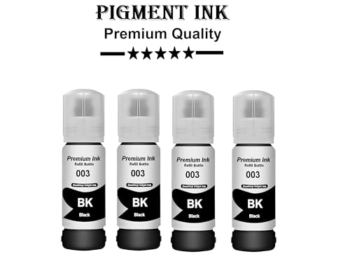 Image of CANOFF 003 Ink for Epson L3110, L3150, L3250, L3252 L3115, L3116, L3101, L3210, L3215, L3216, L3151, L3152, L3156, L5190 Printer - Compatible Ink Bottle for Epson 003 (Black 4)