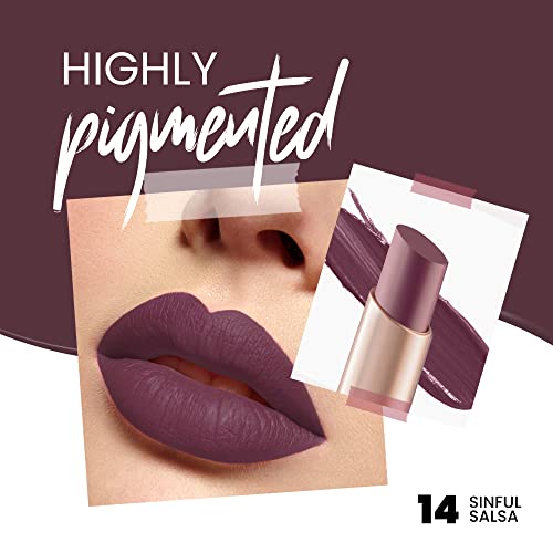 MARS Creamy Matte Long Lasting Lipstick for Women | Creamy Lipstick | Single Swipe Application | Smooth & Light Weight (3.2 gm) (14-Sinful Salsa) - Image 3