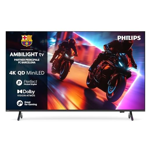 Tv 55 Pollici Philips Ambilight 'The Xtra' 55MLED920 Mini LED 4K Smart TV - Display 55’’ con processore P5 Perfect Picture Ultra HD, Titan OS, Dolby Vision e Dolby Atmos Sound