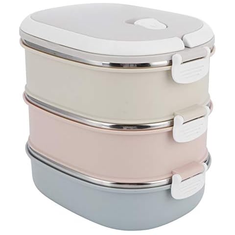 Bento Box, Thermo-Bento-Box, 3-stöckige stapelbare Lunchbox-Behälter Cover