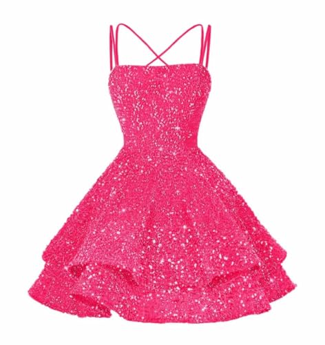 Sequin Short Square Neck Homecoming Dress for Teen Sparkly Prom Dress Sweet 16 Photo Shoot Cocktail Gowns RO205