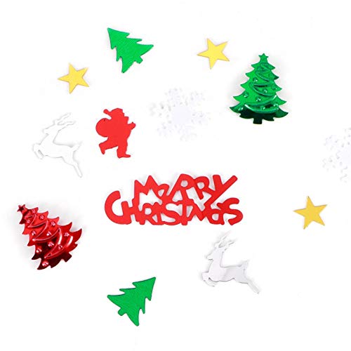 Christmas Confetti, 2 Bags Christmas Glitter Flocos de neve de Natal requintados Enfeites de Natal p