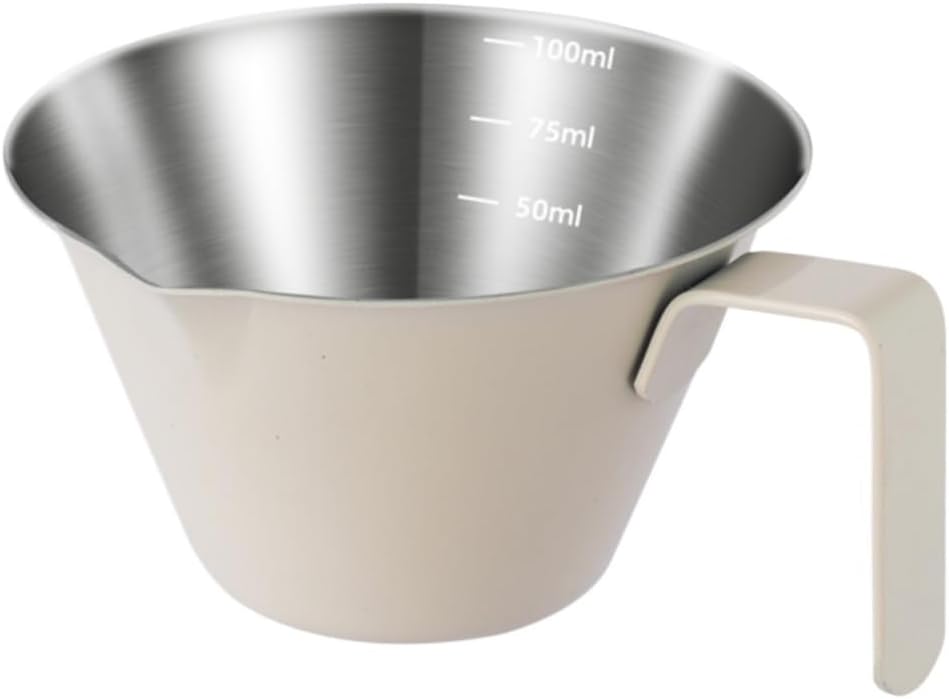 Milk Frothing Pitcher Graduated Coffee Milk Frother Cup, Extraction for Coffee Latte Art(Silver)