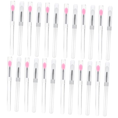 Cepillo de labios de silicona para viaje y retoques, pack de 24 piezas con tapa