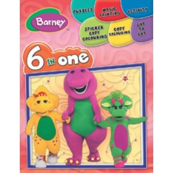 Paperback BARNEY 6 IN 1 Book