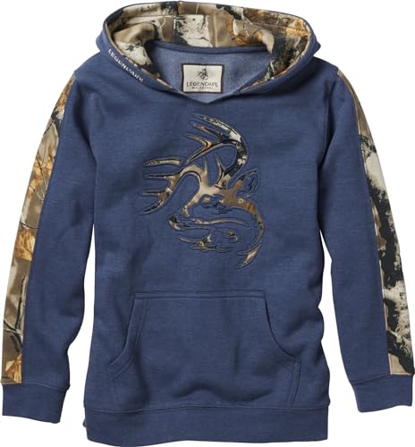 Image of Legendary Whitetails Kids' Pullover Hoodie Camo Sweatshirt Comfy V-neck Design