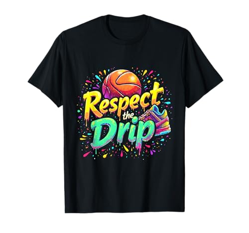 Respect the Drip Splash Street Style Basketball Sneaker T-Shirt