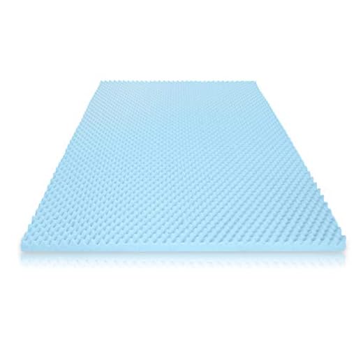 Milliard 2in. Egg Crate Gel Memory Foam Mattress Topper - Full, Mattress Pad Provides Great Pressure Relief, Gel Infusion Contributes to a Cooler Night Sleep (Full)