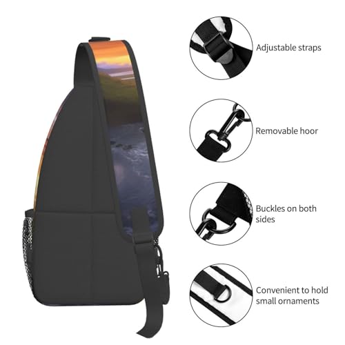 Bolso cruzado deportivo compacto negro para adultos miniatura 5