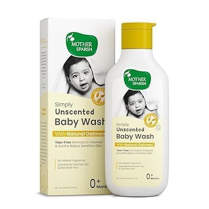 Unscented Baby Wash with Oatmeal – Gentle Tear Free Cleanser for Newborns & Sensitive Skin- 6.76 Fl Oz