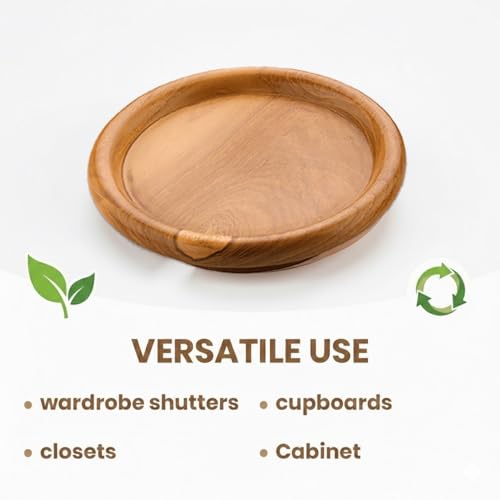Image of Wooden Wardrobe Handle /Handle for Cabinet /Modern Teak Wood Handle /Door Handle for Wardrobe (6 Inch) Natural Wood Finish-| 3 Years Warranty |