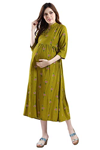 Image of AV2 Women's Rayon Relaxed Fit A Line Maternity Wear