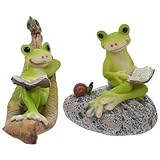 Détails réalistes : ces figurines de grenouilles en résine présentent des caractéristiques réalistes, parfaites comme centre de table pour un aquarium ou décoration de bassin pour imiter la faune naturelle, décoration de jardin, figurines de grenouilles en résine