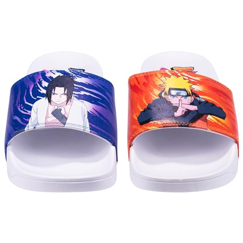 Odd Sox - Naruto Shippuden Slides - Officially Licensed Unisex Slip-On Sandals - Naruto & Sasuke2