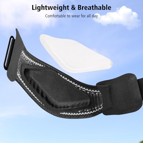 FREETOO Tennis Elbow Support Strap, Dual Compression Golfers Elbow Support with Silicone Cushion for Tendonitis Relief, Adjustable Tennis Elbow Brace for Men Women, Epicondylitis Clasp for Sport-Black - Image 5
