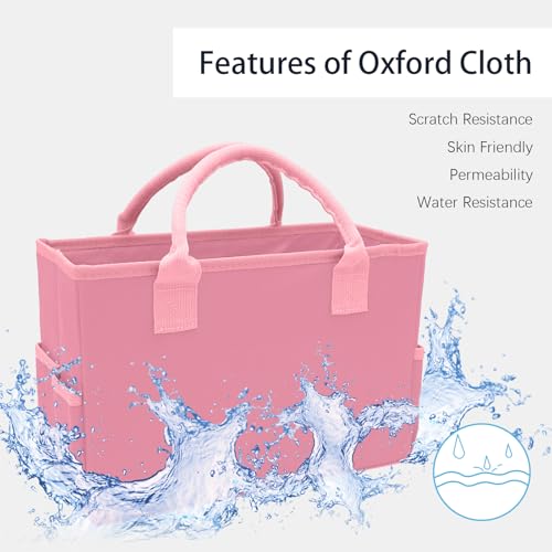 Image of Cupohus Art Organizer Craft Storage Tote Bag with Multiple Pockets (Pink)