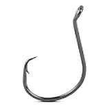 UCEC Circle Hooks Fishing Hooks 2X Strong Offset Circle Hooks Saltwater Black High Carbon Steel Octopus Catfish Fishing Hooks Fishing Gear Tackle 150pcs/ 240pcs - Size:#1 1/0 2/0 3/0 4/0 5/0 6/0 8/0