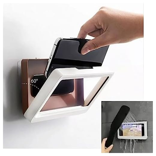 Suporte De Celular Para Box Banheiro A Prova D'agua Anti-embaçamento sensível ao toque (PRETO)