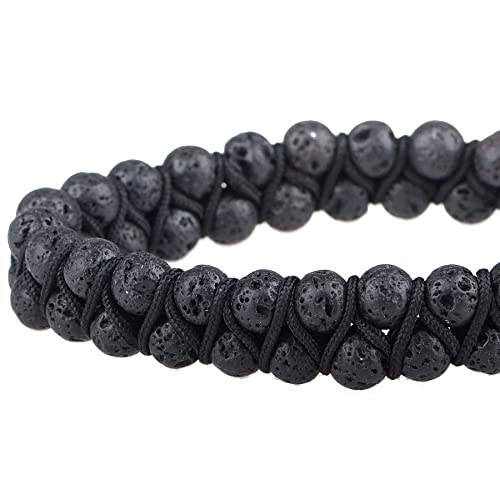 MASSIVE BEADS Double Layer Natural Chakra Healing Power Crystals Macrame Bracelet Yoga Stone Beads Gemstone Meditation Relax Anxiety Bangle for Unisex Women Men4