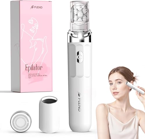 Depiladora para mujer, dispositivo de depilación 2 en 1, depiladora facial para mujeres con luz LED, 2 cabezales de repuesto, depiladora recargable por USB para cara, extracción para piernas/cara