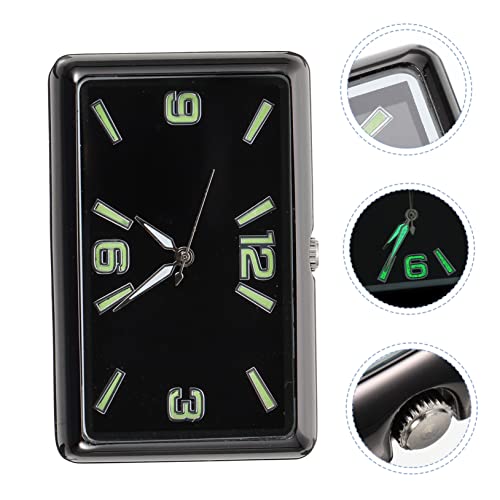 Vicasky Car Clock Miniture Decoration Digital Clock Digital Dash Solar Clock Dashboard Supplies Vehicle Time Monitor Car Analog Clock Tiny Lock Analog Clock For Car Personality Car Stick #TOP2