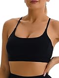 RUNNING GIRL Y-Back Sports Bra for Women, Medium Impact Wirefree Padded Yoga Bra Tops Sports Running