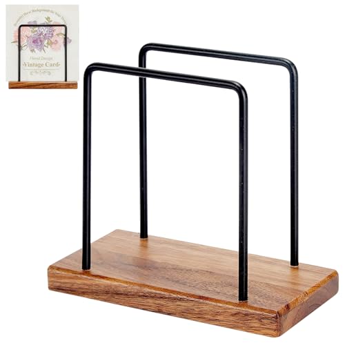 Servilletero de madera, servilletero de madera, servilletas de papel, cuadrado rústico con diseño de hierro, adecuado para decoración de cocina, 6, 02x2, 91x5, 32 pulgadas, soportes para