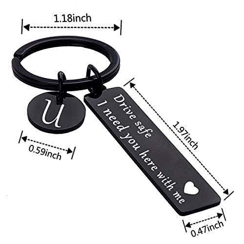 Image of drive safe keychain for him key rings for her men boyfriend
