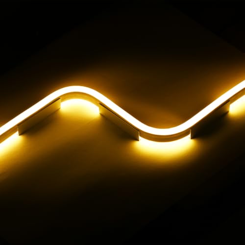Image of Yescom 20Pack 2 inch Commercial Warm White Rope Light Aluminium Mounting Clip
